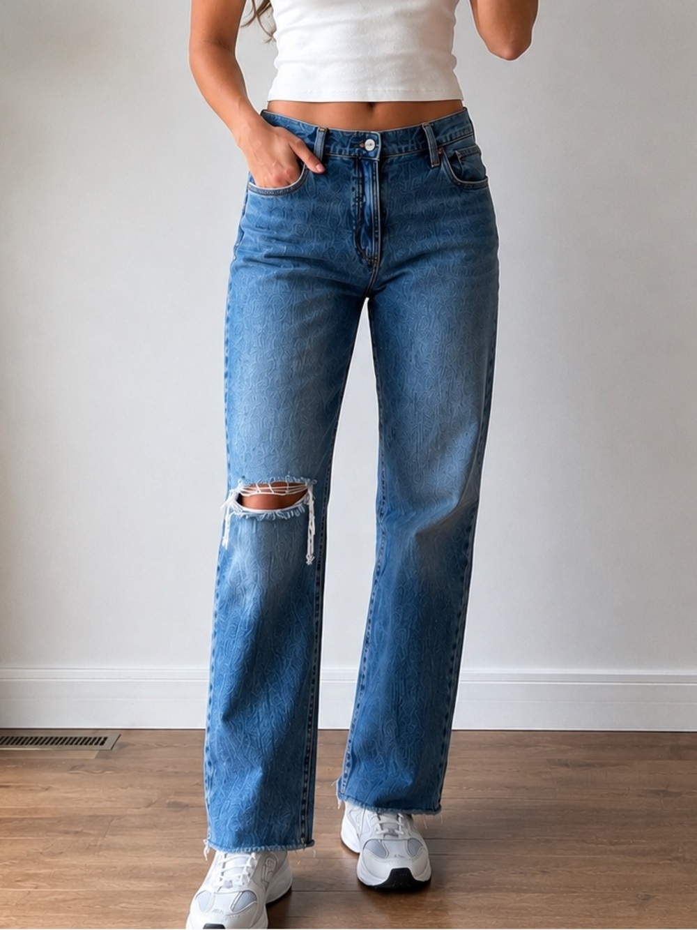 Silver Jeans Highly Desirable Straight Jeans W31 L28 Distressed Raw Hem Y2K